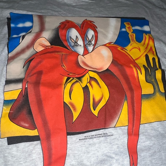 Retro Offical Yosemite Sam Tshirt, 1995 XL. Bugs Bunny, Looney Tunes, Athletic - Picture 2 of 14